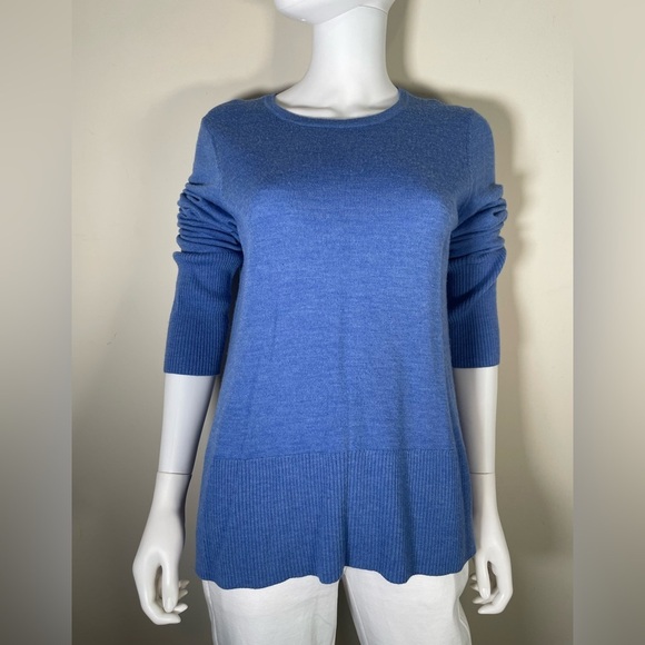 J. McLAUGHLIN Blue Italian Merino Wool Pullover Sweater Womens Sz S Crewneck EUC - Picture 8 of 16